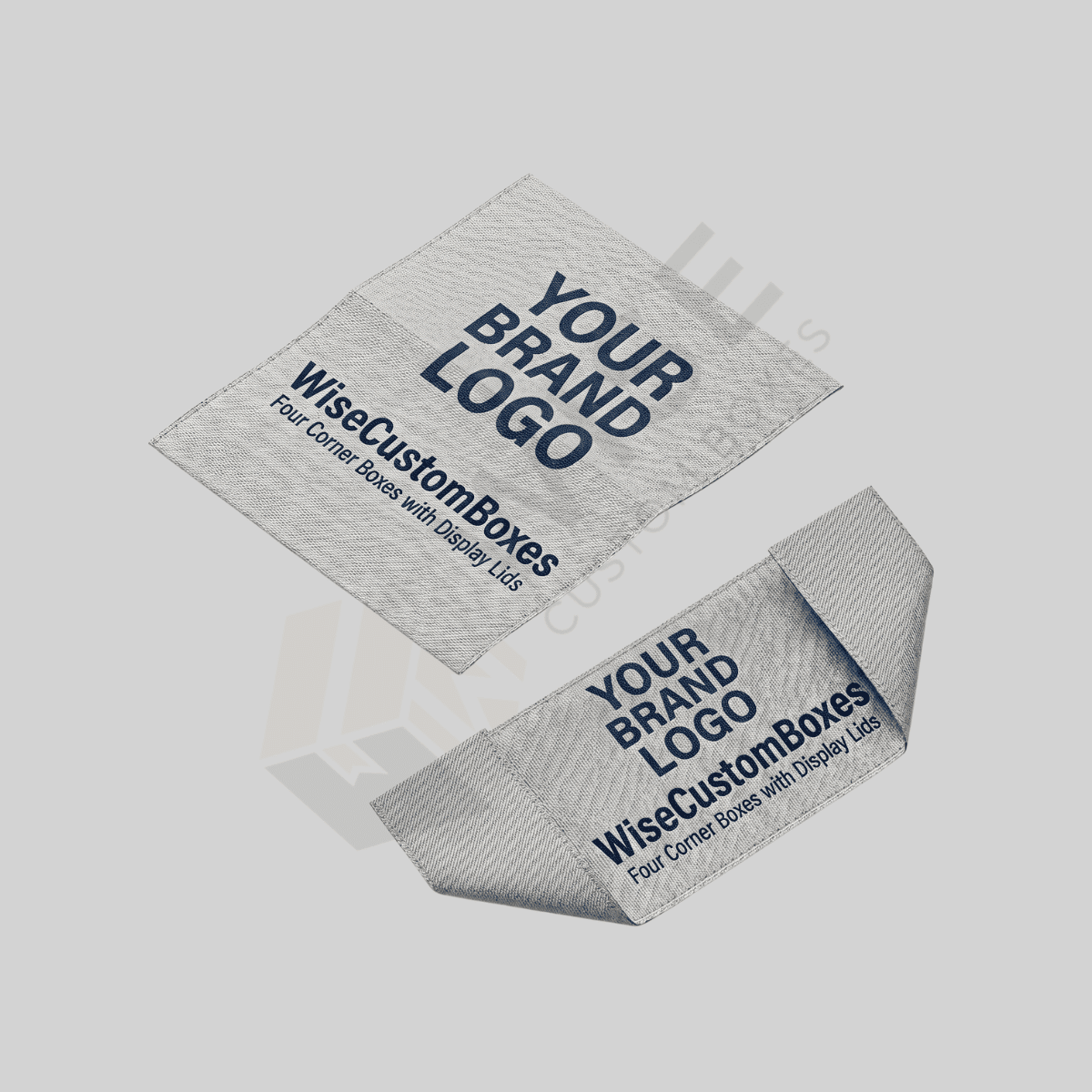 Custom Center Fold Woven Labels with Personalized Clothing Brand Designs