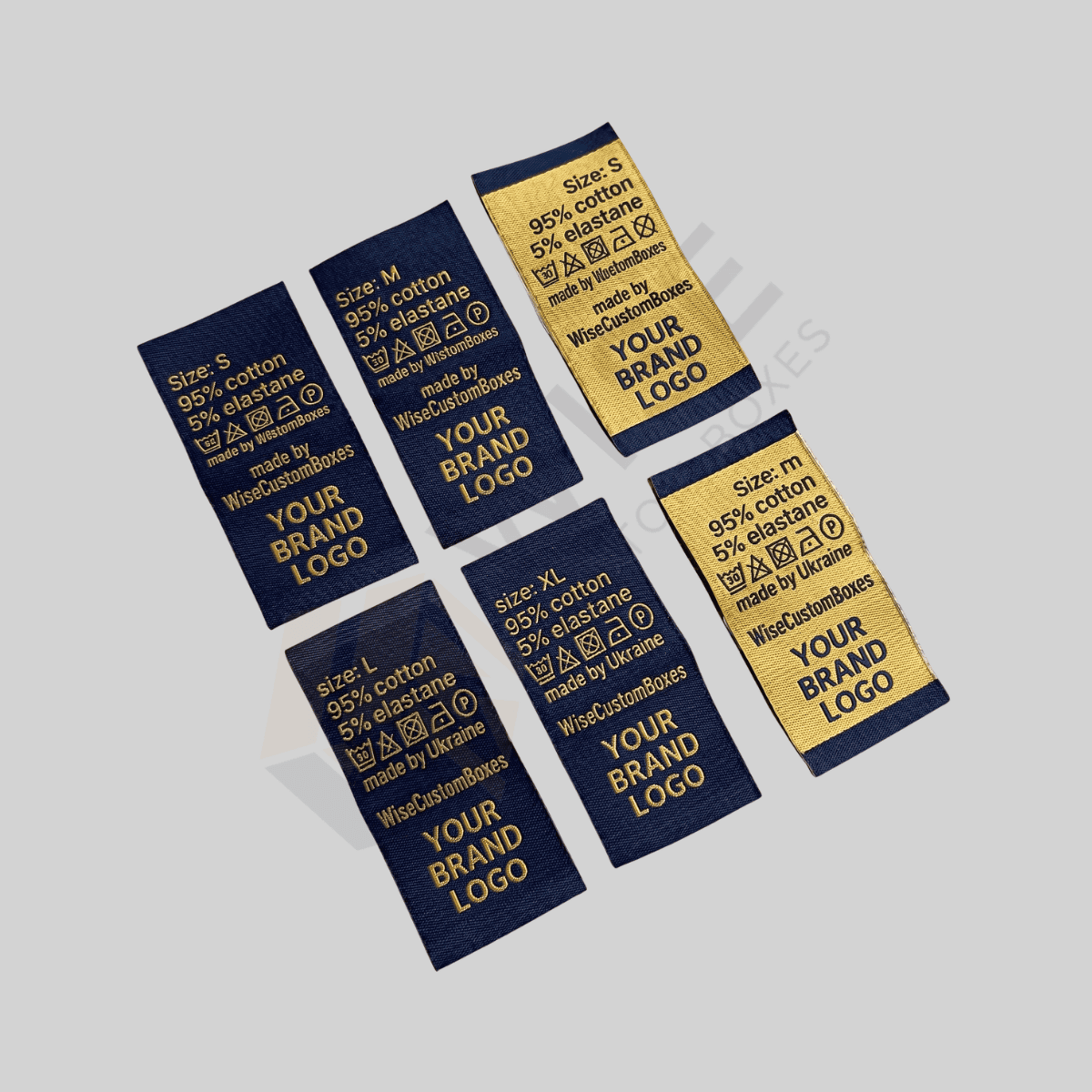 Custom Center Fold Woven Labels with Personalized Clothing Brand Designs
