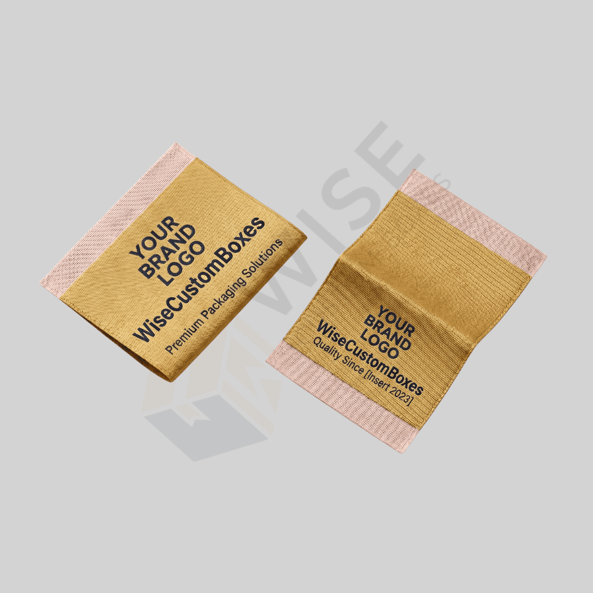 Custom Center Fold Woven Labels with Personalized Clothing Brand Designs