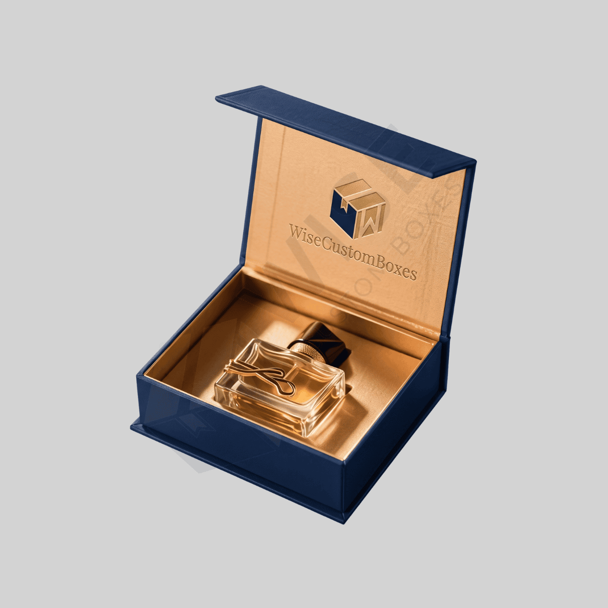 Custom cologne boxes with premium branding and fitted inserts for fragrance bottles
