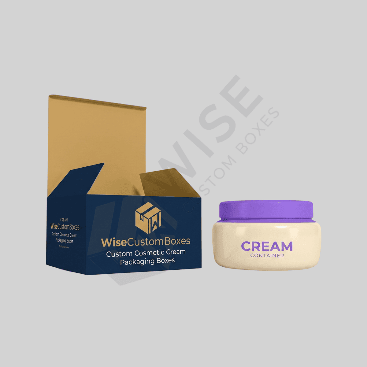 Custom Cosmetic Cream Packaging Boxes with Elegant Printed Branding