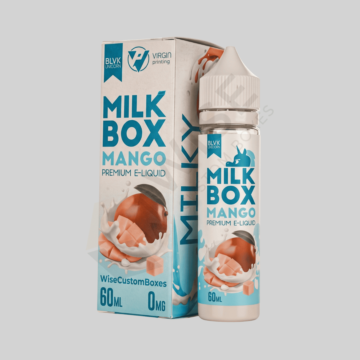 Custom e liquid boxes with branded printing and fitted inserts for bottle packaging