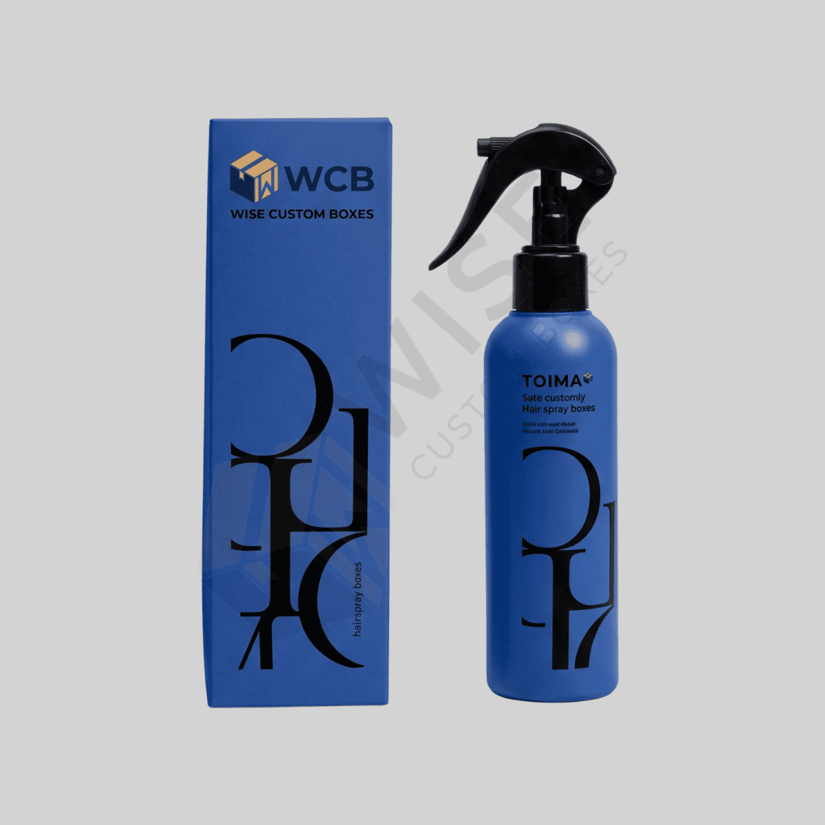 Custom hairspray boxes with branded printing for haircare and styling spray products