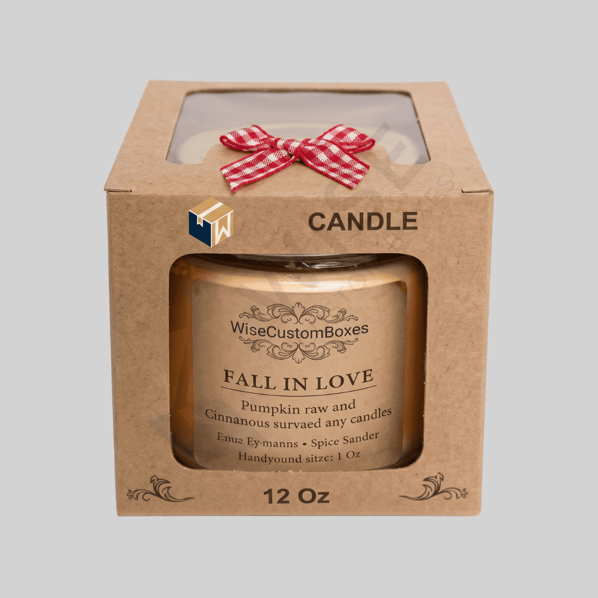 Custom Kraft Candle Boxes with Natural Kraft Finish and Printed Branding