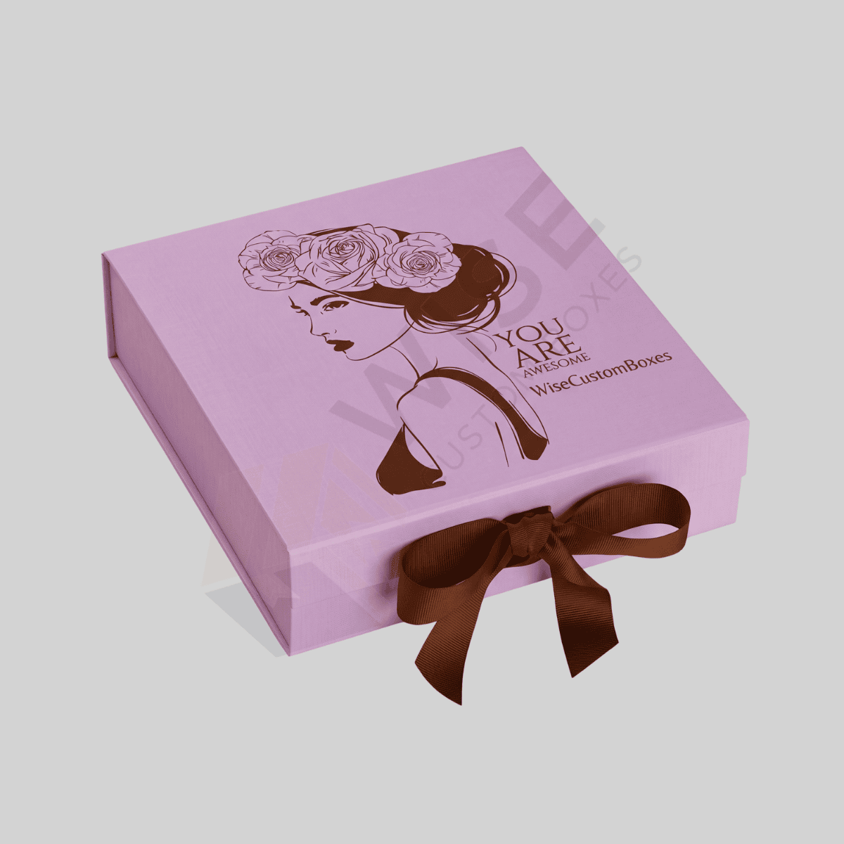 Custom wig boxes with elegant branding and organized interior space for wigs