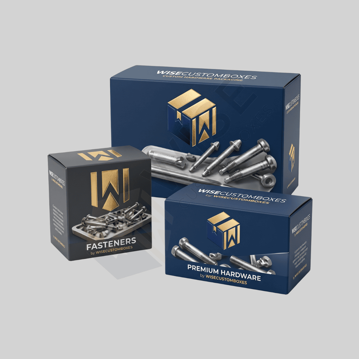 Custom Hardware Tools Packaging Boxes with Printed Branding and Organized Tool Inserts