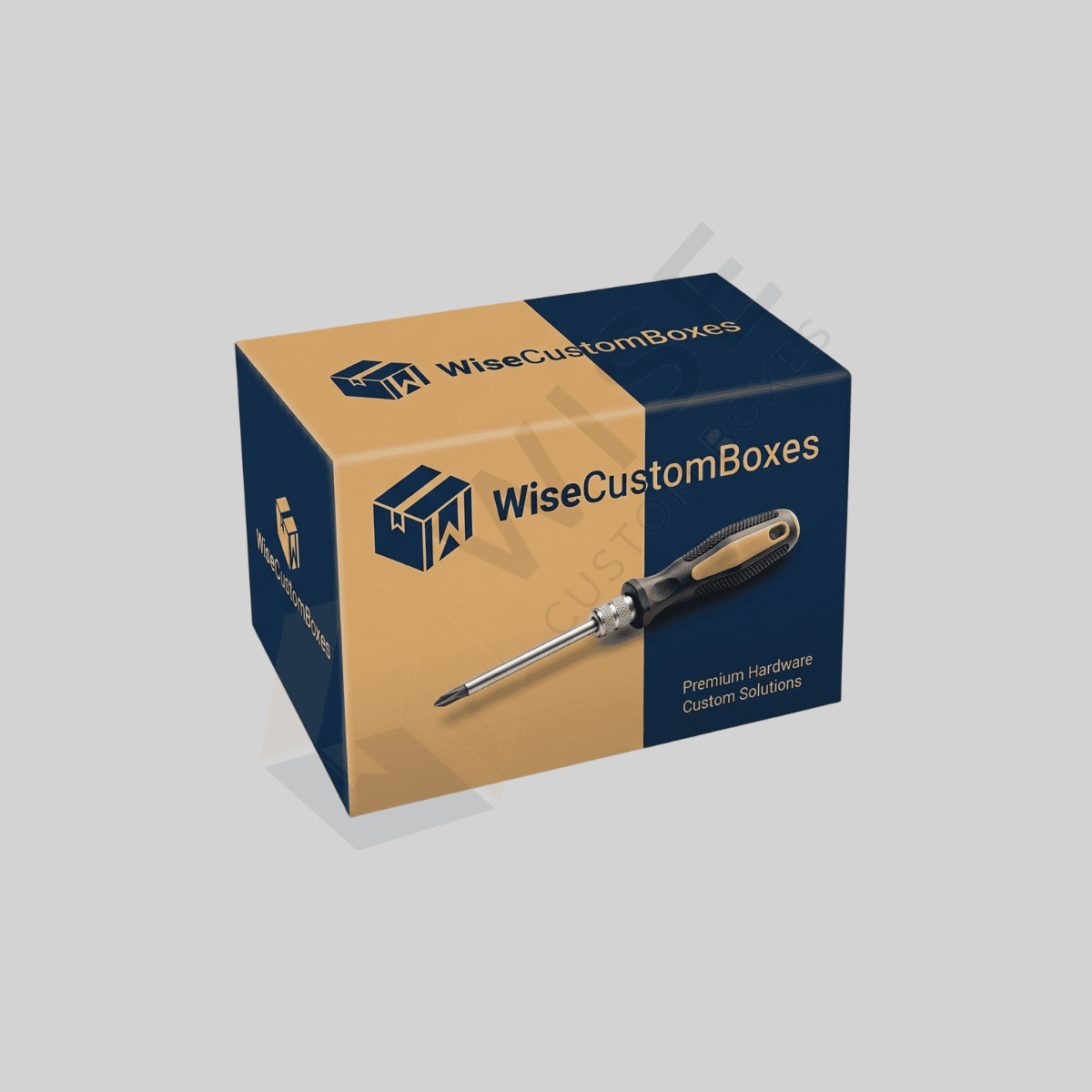 Custom Hardware Tools Packaging Boxes with Printed Branding and Organized Tool Inserts