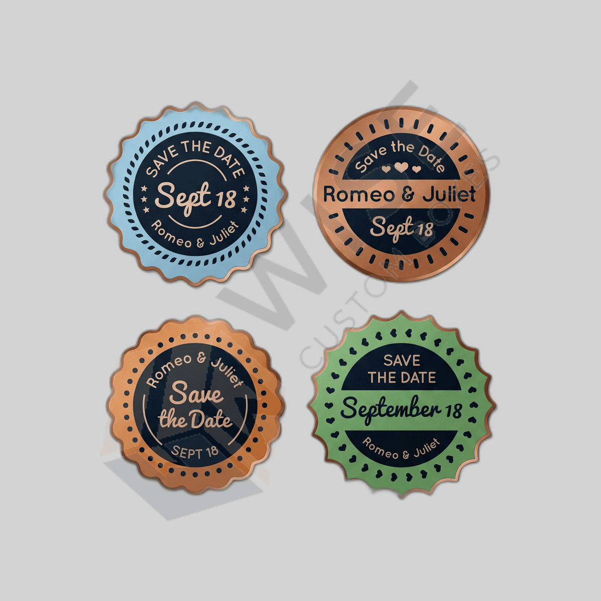 Customizable Pizza Box Label Custom Circle Labels | Wise Custom Boxes